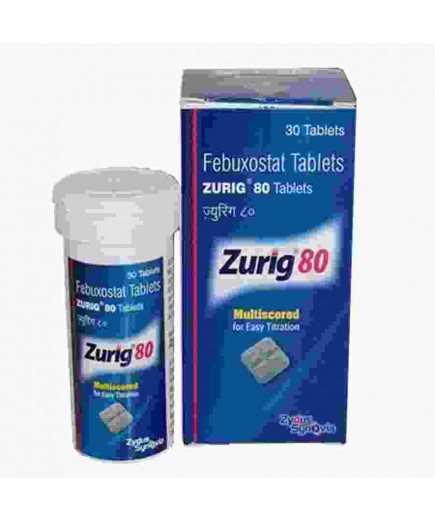  Zurig 80 mg Tablets : Indian Febuxostat 