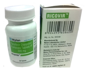 Ricovir 300 mg Tenofovir Tablets Mylan