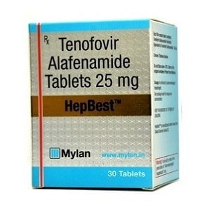 HepBest 25mg Tablets : 替諾福韋阿拉芬酰胺 (TAF)