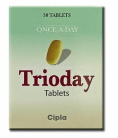 Trioday Tablets (Efavirenz + Lamivudine + Tenofovir )